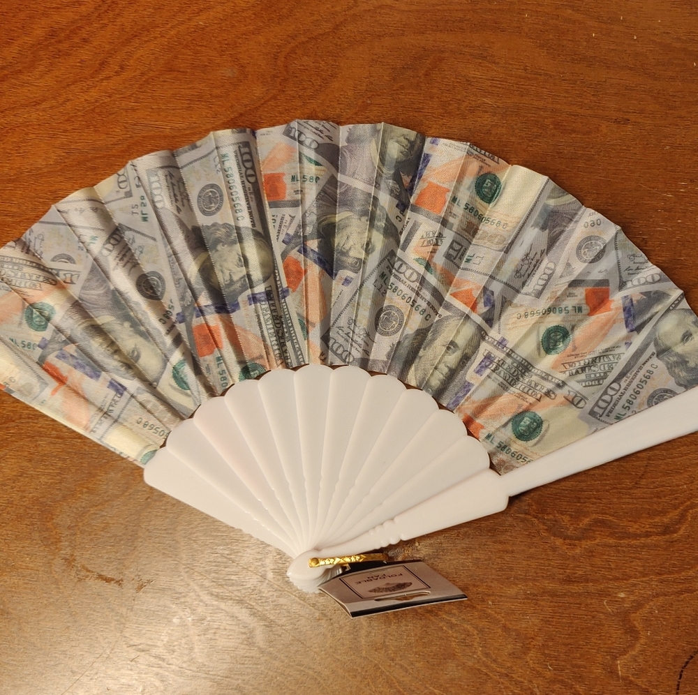 Money foldable fan (2)